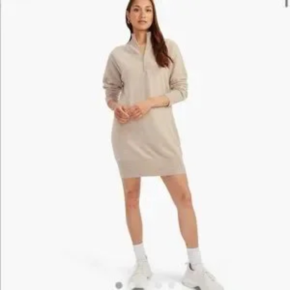 NAADAM Cashmere Quarter-Zip Dress